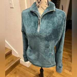 North face fleece sweater/jacket teal colour NWOT